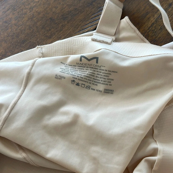 Maidenform bundle Shapewear black nude XL 2XL open bust  intimates bodysuit faja - Picture 7 of 16